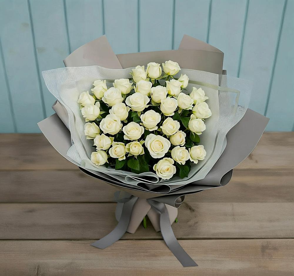 Букет Белоснежная нежность в Ульянино