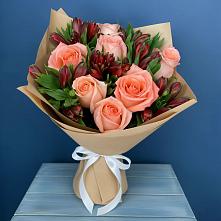 Букет цветов из:  Розы и Альстромерии #REPLACE_PRED# Ульянино