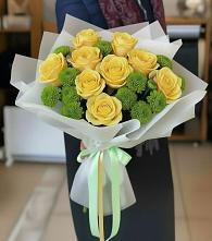 Букет цветов из:  Хризантемы и Розы в Ульянино