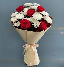 Букет цветов из:  Розы и Хризантемы в Ульянино