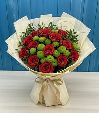 Букет цветов из:  Розы и Хризантемы в Ульянино