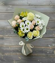 Букет цветов из:  Альстромерии, Розы и Хризантемы в Ульянино