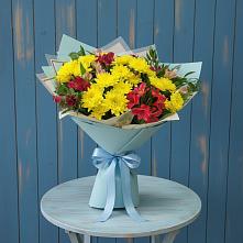 Букет цветов из:  Альстромерии и Хризантемы #REPLACE_PRED# Ульянино