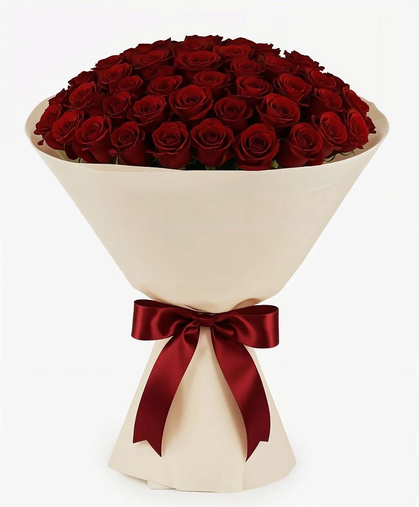 Букет 101 Бордовая роза Блэк Бакарра в Ульянино